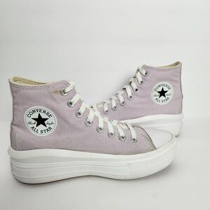 Converse Chuck Taylor All Star Womens 7.5 Pale Amethyst Hi Top Platform Sneakers